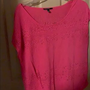 Pink woven sweater light  weight